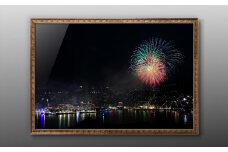 【額装写真】【長崎帆船まつり 帆船と夜空の花火】画寸B3サイズ [M10-8894] ／ 長崎帆船まつり 歴史 文化 お祭り 思い出 写真 インテリア 長崎県 長崎市