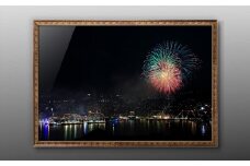 【額装写真】【長崎帆船まつり 帆船と夜空の花火】画寸B3サイズ [M10-8894] ／ 長崎帆船まつり 歴史 文化 お祭り 思い出 写真 インテリア 長崎県 長崎市