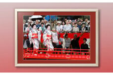 【額装写真】【長崎くんち 龍船本踊り】画寸A3サイズ [M07-6035] ／ 長崎くんち おくんち 龍船本踊り お祭り 思い出 写真 文化 歴史 お祭り インテリア 長崎県 長崎市