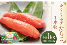 【14営業日以内に発送】ゆうこうゆずたらこ1本物 500g×2箱 化粧箱入り ｜ たらこ タラコ ゆうこう ゆず ご飯のお供 おつまみ 冷凍 長崎県 長崎市