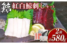 【7営業日以内発送】紅白鯨刺しセット 鯨 くじら クジラ 鯨肉 ひげ鯨 海鮮 鯨文化 伝統 鯨刺身 おつまみ 珍味 赤肉 胸肉 シロミ 白身 冷凍 長崎県 長崎市