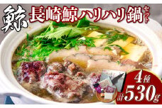 【7営業日以内発送】長崎鯨ハリハリ鍋セット 鯨 くじら クジラ 鯨肉 ひげ鯨 海鮮 鯨文化 伝統 珍味 鍋 セット 背肉 白身 シロミ ブロック さえずり スライス 冷凍 長崎県 長崎市