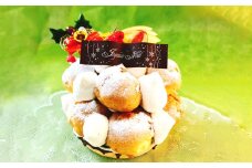 【2024年12月23日~25日のクリスマス時期にお届け】★クリスマスケーキ★シュータルト（シュークリームの山盛りタルト） ホール 15cm ／ スイーツ ケーキ クリスマス デザート タルト ギフト 雲仙堂 長崎県 長崎市