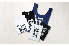 【7営業日以内発送】PEACEな ねこTシャツ（黒色・白色）各1枚・PEACEな ねこクリアホルダー（黒色・白色）各1枚・エコバッグ（青色）セット ／ 計5点 Tシャツ クリアホルダー 長崎県 長崎市