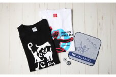【7営業日以内発送】長崎から平和を！ピースなTシャツ・PEACEな ねこTシャツ・ミニタオル・ねこ缶バッジ (黒・白) 各1個セット ／ 計4点 Tシャツ タオル 猫 ネコ 缶バッジ 長崎県 長崎市