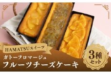 【7営業日以内発送】【HAMATSUスイーツ】ガトーフロマージュ フルーツチーズケーキ3種セット 3種類 チーズケーキ フルーツケーキ チーズ フルーツ セット ガトー フロマージュ スイーツ デザート 洋菓子 お菓子 アップル オレンジ キウイ 長崎県 長崎市 冷凍