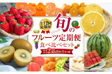 【全12回定期便】旬のフルーツ 定期便 食べ比べ セット 季節により厳選した果物を2品目 詰め合わせ 果物 くだもの ふるーつ 旬 詰合せ 新鮮 セット 定期便 果物定期便 ダイコー青果 長崎市