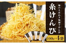 糸けんぴ 100g×4袋 計400g 芋けんぴ 芋ケンピ いもけんぴ けんぴ ケンピ 芋かりんとう 極細 和菓子 お菓子 菓子 おやつ 【2025年11月上旬～2026年2月下旬迄発送予定】
