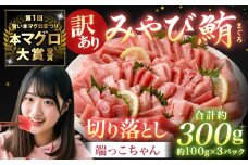 【訳あり】みやび鮪 切り落とし 端っこちゃん 計約300g（約100g×3） 3～4人前 ／ マグロ 鮪 トロ 本鮪 本マグロ 本まぐろ 冷凍まぐろ 冷凍鮪 まぐろ 赤身 トロ 鮪赤身 鮪トロ 国産鮪 国産まぐろ 切落し きりおとし 魚 海鮮 刺身 刺し身 冷凍 長崎 長崎県 長崎市