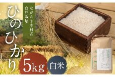 ながさき木村式自然栽培 令和7年産 ひのひかり 白米 5kg 【2025年10月上旬～2026年5月下旬迄発送予定】 ／ 5キロ ヒノヒカリ お米 米 精米 国産 九州 長崎県 長崎市