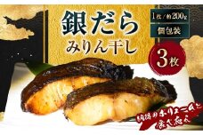 【納得のボリュームと食べ応え】銀だらみりん干し3枚入（1枚約200g／計約600g）銀鱈 銀ダラ ギンダラ ぎんだら 鱈 個包装 干物 冷凍 長崎県 長崎市