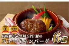 B270p 長崎和牛＆長崎SPF豚のステーキハンバーグ
