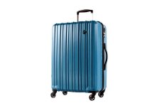 G555 【6～13泊用 女性でも軽々！】PC7258スーツケースL（ビリジアンブルー）  超軽量 スーツケース Lサイズ 大型 キャリーケース  1週間 キャリーバッグ 大型 ポリカーボネート しなやかで頑丈 ファスナー TSAロック 大容量 鍵付き ダイヤル式 国内 海外 旅行