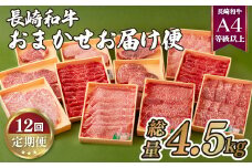 B158p 【ヒレ含む！12回定期便】 長崎和牛 おまかせお届け便 (ステーキ･すき焼き･しゃぶしゃぶ･焼肉) 