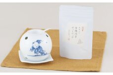 C244p 【黄綬褒章受章】有機緑茶と三川内焼茶香炉セット