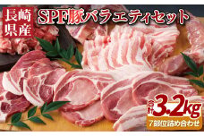 B272p 長崎県産SPF豚バラエティセット7部位(3.2㎏)