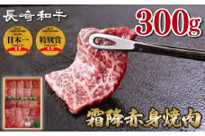 B176p 長崎和牛霜降赤身焼肉(計300g)