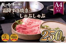 B256p 長崎和牛霜降すき焼き･しゃぶしゃぶ(250g)