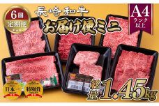 B244p 《定期便》長崎和牛お届け便ミニ(6回)
