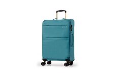 G540 【5～9泊用 マチアップ機能で大容量に変身！】AIR6327スーツケースM（ティール） キャリーバッグ 超軽量 ソフトスーツケース 中型 キャリーケース スーツケース ソフトキャリーバッグ 拡張 TSAロック おしゃれ 軽い ビジネス 女性 1週間 海外旅行 国内旅行