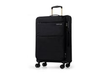 G545 【2泊～4泊用 マチアップ機能で大容量に変身！】AIR6327スーツケースS（ブラック） TSAロックキャリーバッグ 超軽量 ソフトキャリーケース  Sサイズ 小型 スーツケース キャリーケース おしゃれ ソフトスーツケース 機内持込可 拡張 海外 国内 旅行 黒