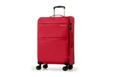 G546 【2泊～4泊用 マチアップ機能で大容量に変身！】AIR6327スーツケースS（レッド） TSAロックキャリーバッグ 超軽量 ソフトキャリーケース  Sサイズ 小型 スーツケース キャリーケース おしゃれ ソフトスーツケース 機内持込可 拡張 海外 国内 旅行 赤