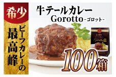 E366p 【2024北野エースカレー大賞受賞】【大容量100食分!】牛テールカレーゴロット100箱セット(各350g)【豊味館】感動のやわらかさ Gorotto 長崎 佐世保 九州 レトルトカレー ビーフカレー 