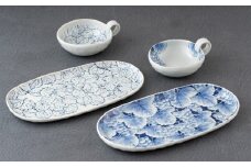 G139p 〈玉峰窯〉葡萄絵･木の葉絵モーニングセット