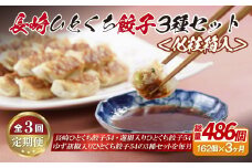 E312p 長崎ひとくち餃子3種セット〈化粧箱入〉【3回定期便】