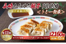 E346p ゆず胡椒入り 長崎ひとくち餃子〈トレー包装〉180個【12回定期便】