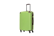G529 【4～7泊用 抜群の安定感！】 ABS7352スーツケース M （グリーン×ココア） TSAロック ダイヤル式 軽量キャリーケース 国内スーツケース 海外キャリーケース キャリーバッグ 軽い スーツケース 中型 耐久 無料受託サイズ ファスナー ジッパー