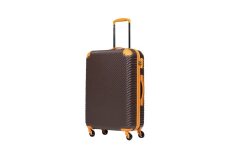G530 【4～7泊用 抜群の安定感！】 ABS7352スーツケース M （ココア×オレンジ） TSAロック ダイヤル式 軽量キャリーケース 国内スーツケース 海外キャリーケース キャリーバッグ 軽いスーツケース  中型 耐久 無料受託サイズ ファスナー ジッパー