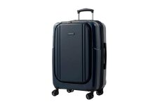 G566 【3泊用 便利なフロントオープン！】AP7351スーツケースS（ダークネイビー） キャリーバッグ フロントオープン Ｓサイズ 小型 無料受託サイズ ファスナー ジッパー ハードケース TSAロック ビジネス 出張 海外 国内 旅行