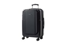 G567 【3泊用 便利なフロントオープン！】AP7351スーツケースS（ブラック） キャリーバッグ フロントオープン Ｓサイズ 小型 無料受託サイズ ファスナー ジッパー ハードケース TSAロック ビジネス 出張 海外 国内 旅行 黒