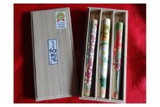 AA034温かな色合いとゆらぎに安らぐ　絵蝋燭3本セット