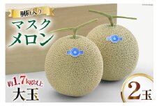 【期間限定発送】AB053 その道一筋の生産者がじっくり丁寧に育てた マスクメロン 2玉 特選 大玉 桐箱