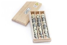 AB046温かな色合いとゆらぎに安らぐ　絵蝋燭３本セット（和モダン）