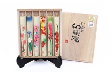 AB056温かな色合いとゆらぎに安らぐ　絵蝋燭６本セット