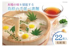 AI020 本場の味を堪能する 島原の手延べ素麺（化粧箱・22束入）【 そうめん 素麺 手延べ素麺 夏 簡単調理 時短 ギフト お中元 贈り物 贈答品 めんの山一 長崎県 島原市 】