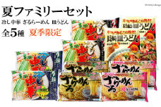 BD209【夏季限定】夏ファミリーセット（全5種2袋）［ 詰め合わせ 冷やし中華 ラーメン 皿うどん らーめん 麺 めん たれ スープ ごまだれ ］