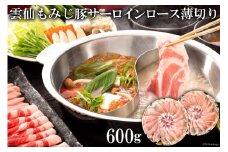 BE261 雲仙もみじ豚サーロインロース薄切り 600g（しゃぶしゃぶ用）