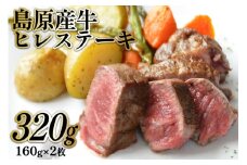 BF007 島原産牛ヒレステーキ 320g（160g×2枚）