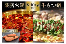 DG099 本格 薬膳 火鍋 牛もつ鍋 8～10人前 & 自家製 明太子 80g×2 セット [鍋 薬膳鍋 薬膳火鍋 スープ]