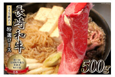 AF196【数量限定・A4ランク以上】 長崎和牛 特選ロース 500g
