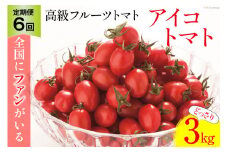 BG139【6回定期便】全国にファンがいる高級フルーツトマト アイコ どっさり！3kg