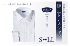 CH091-3 紳士 ドレスシャツ 白 ( ワイドカラー タイプ ) DEJIMA SHIRTS MN-S105 Lサイズ【 シャツ ワイシャツ メンズ ビジネス フォーマル ノーアイロン 吸水速乾 長崎県 島原市】