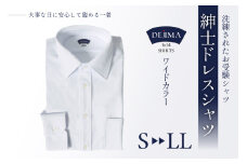 CH091-2 紳士 ドレスシャツ 白 ( ワイドカラー タイプ ) DEJIMA SHIRTS MN-S105 Mサイズ【 シャツ ワイシャツ メンズ ビジネス フォーマル ノーアイロン 吸水速乾 長崎県 島原市】