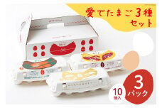 AH060 愛でたまご３種セット【 たまご 卵 長崎県 島原市 養鶏場 直送 】レビューキャンペーン