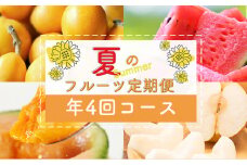 CH106 【期間限定発送】【春～夏季】フルーツ定期便（全4回） ハウスびわ 小玉スイカ 小玉メロン 梨 [ 果物 フルーツ びわ すいか メロン ナシ 長崎県 島原市 ]