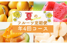 CH106 【令和8年度出荷分】【春～夏季】フルーツ定期便（全4回） ハウスびわ 小玉スイカ 小玉メロン 梨 [ 果物 フルーツ びわ すいか メロン ナシ 長崎県 島原市 ]
